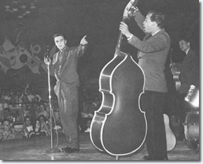 Elvis, Bill and Scotty performing in the Venus Room at the New Frontier.