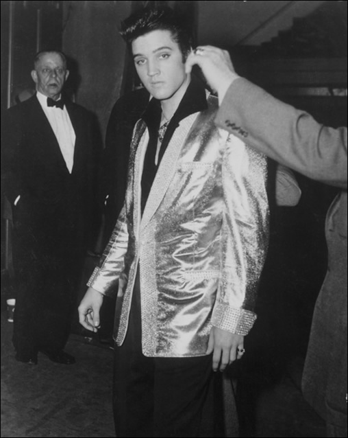 Elvis' famous gold lamé suit was made by Nudie Cohn, who made thousands of sparkling works of art for artists during his career.