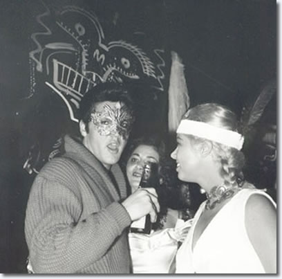 Elvis and Jeanne Laverne Carmen at Sy Devores Halloween party in 1957
