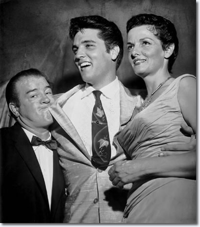 Elvis with comic Lou Costello and actress Jane Russell