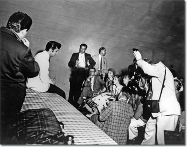 Elvis at press conference at Multnomah Athletic Club - Sept. 2, 1957