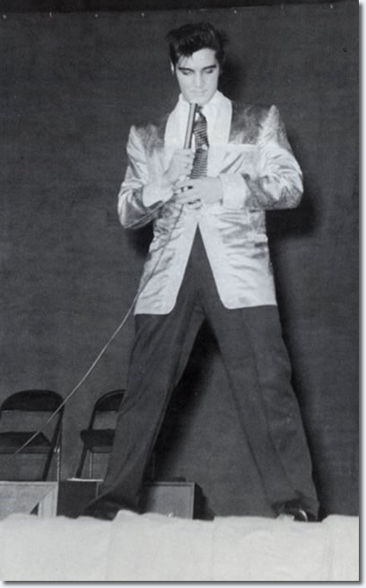 Elvis on stage at Multnomah Park - Sept. 2, 1957