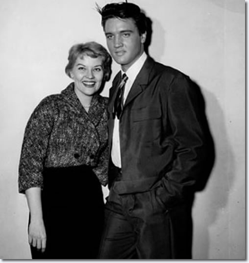 Patti Page and Elvis. Date 6th February 1958. Paramount Studios.