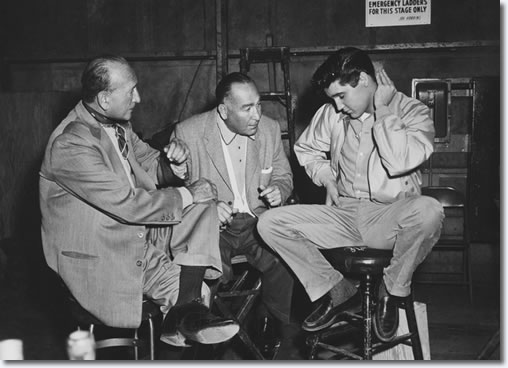 Director Michael Curtiz,Producer Hal Wallis and Elvis, Tuesday 11th February / Thursday 20th February/Monday 24th February 1958 - Paramount Studios, Hollywood.