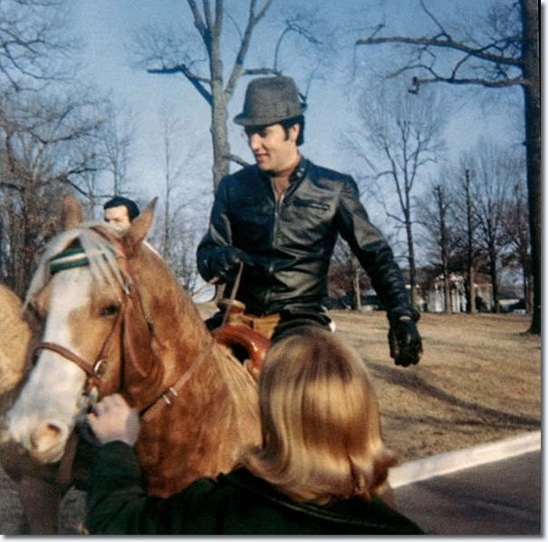 Elvis Presley : Horseback riding at Graceland : February 10, 1968