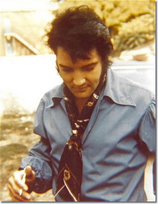 Elvis Presley arriving at Studio B on June 4, 1970.