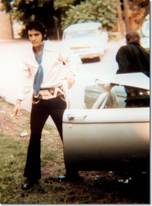 Elvis Presley in the Studio B parking lot on June 5, 1970.