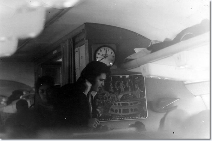 Elvis Presley - on a plane to Denver to collect a police badge - November 1970