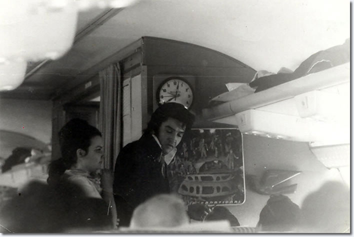 Elvis Presley - on a plane to Denver to collect a police badge - November 1970