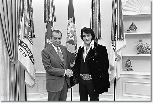 Elvis Presley and President Nixon at the White House - December 21, 1970