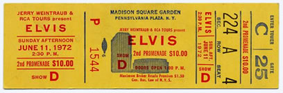 11 June 8.30pm : Elvis Presley Concert Ticket