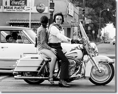 Elvis Presley and Mary Kathleen Selph at the corner of South Parkway and Elvis Presley Blvd
