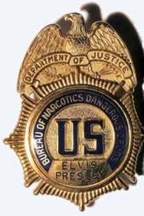 Badge presented to Elvis Presley deputizing him as a special agent of the Bureau of Narcotics and Dangerous Drugs