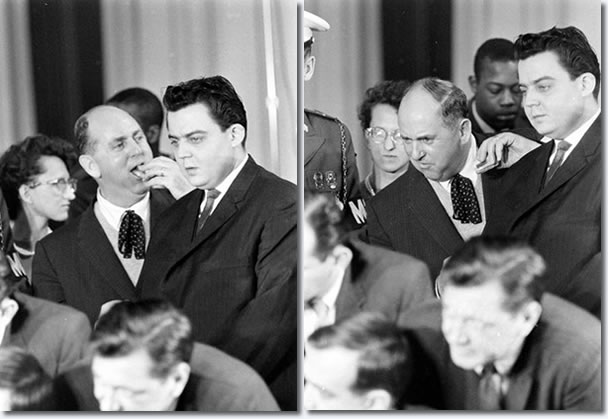Colonel Parker and Lamar Fike : Elvis Presley Press Conference, Fort Dix, March 3, 1960.