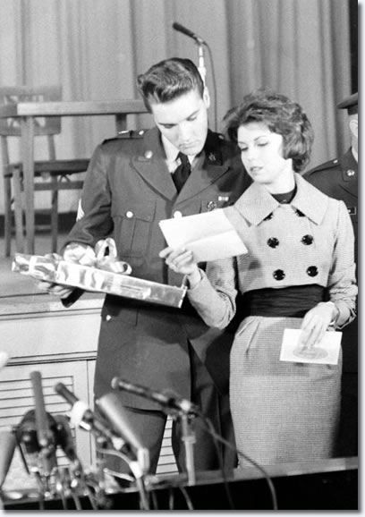 Elvis Presley and Nancy Sinatra, Fort Dix, March 3, 1960.