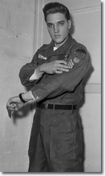 February 11, Elvis gets his full Sergeant stripes and throws a party to celebrate.