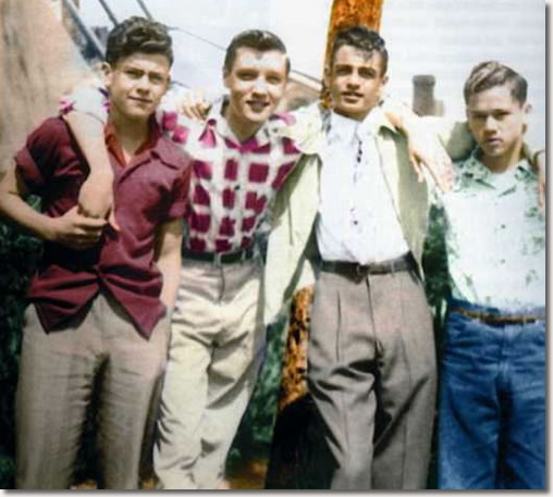 A Teenage Elvis Presley with Friends