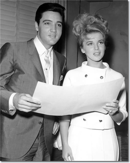 Director George Sidney Elvis Presley and AnnMargret at the MGM studios 