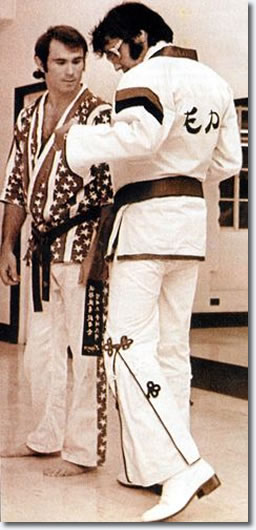 Elvis Presley and Bill 'superfoot' Wallace. 