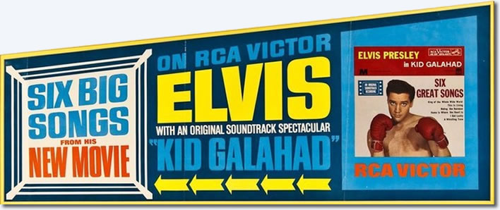 Original RCA Banner Poster advertising the soundtrack EP for Kid Galahad.