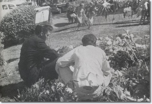 Elvis at Forrest Hill visiting Gladys grave