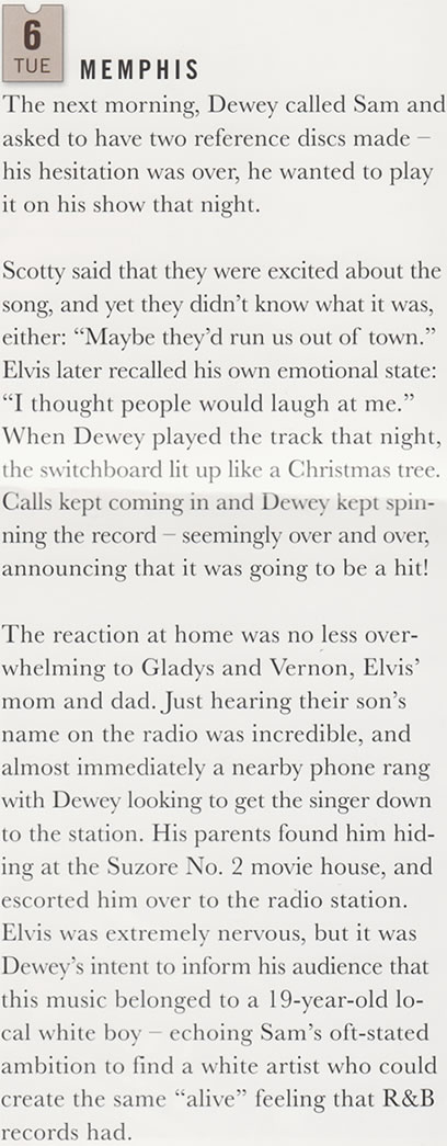 Except from the book, A Boy From Tupelo about Dewey Phillips and Elvis Presleys firest record.