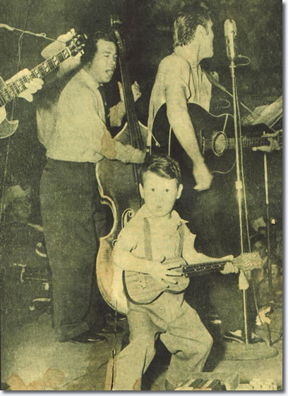 Bill Black, Royce Hanson Jr. and Elvis Presley - Gladewater High School - April 30, 1955