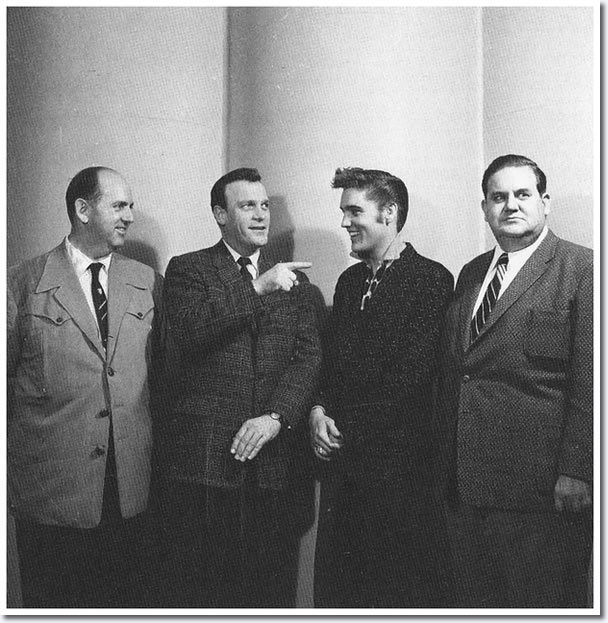 Colonel Parker, Eddy Arnold, Elvis and Steve Sholes.