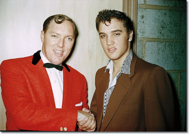 Bill Haley and Elvis Presley : December, 1955 : Photo by Tommy Edwards.