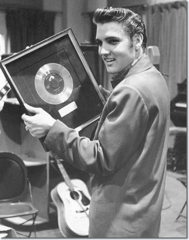 The one millionth record of Heartbreak hotel Presented to Elvis Presley by RCA Victor April 14, 1956