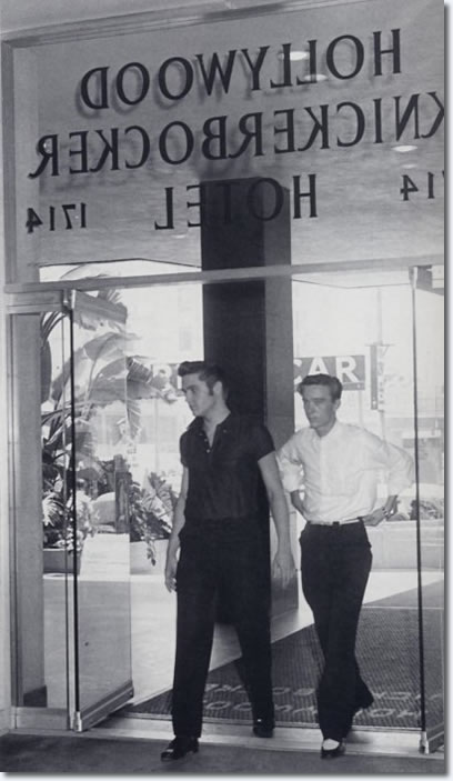 Elvis Presley at the Knickerbocker Hotel, Hollywood : August 18, 1956