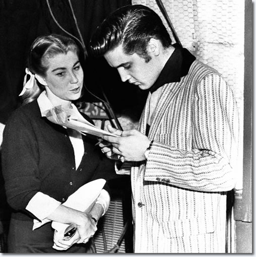 Judy Spreckels and Elvis Presley : The Milton Berle Show Rehearsals : June 5, 1956.