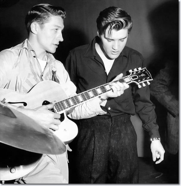 Scotty Moore and Elvis Presley : The Milton Berle Show Rehearsals : June 5, 1956.