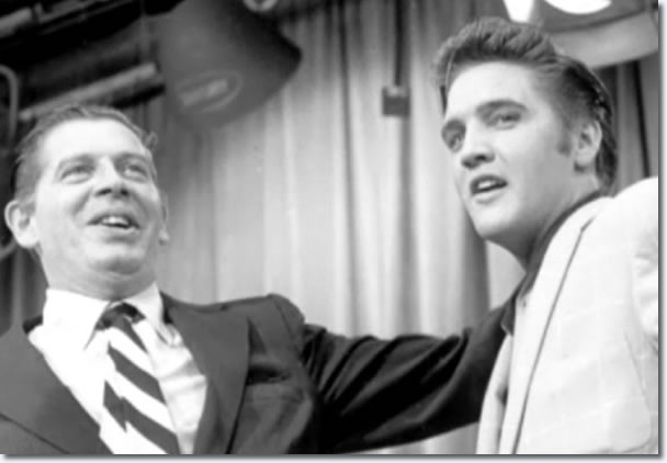 Milton Berle and Elvis Presley : The Milton Berle Show Rehearsals : June 5, 1956.