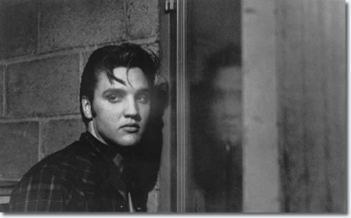 Elvis Presley between shows in the fieldhouse - May 27, 1956