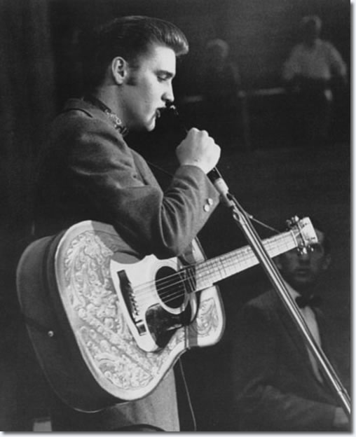 Elvis performing during first show in the fieldhouse - May 27, 1956