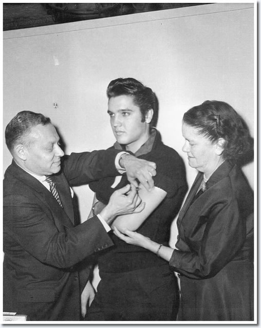 Elvis Presley gets his Polio Shot - October 28, 1956.