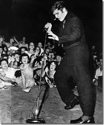 Elvis on stage at Russwood  - July 4, 1956