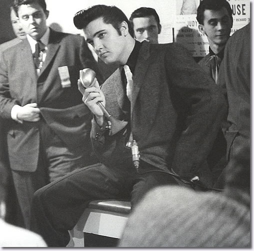 Elvis Presley at the Press Conference Pan Pacific Auditorium - October 28, 1957 from the book Flashback 