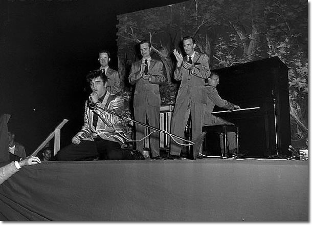 Elvis Presley live on stage Seattle, WA. Sick's Stadium (eve) September 1, 1957