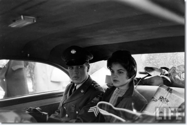 Elvis Presley and Priscilla Beaulieu during their final moments in Germany: March 2, 1960
