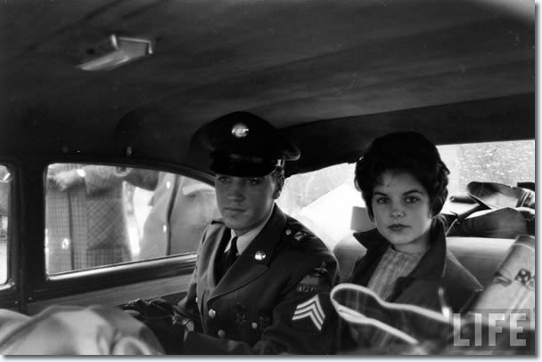 Elvis Presley and Priscilla Beaulieu during their final moments in Germany: March 2, 1960