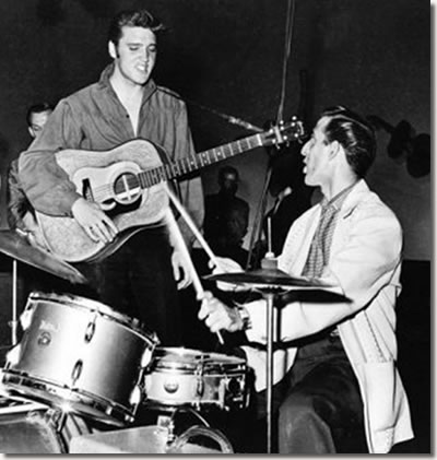 Elvis Presley and DJ Fontana on the Ed Sullivan Show 