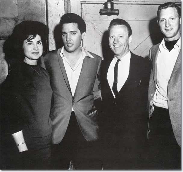 Country singer, Kitty Wells, Elvis Presley, John Wright (Kitty's husband), and their son.