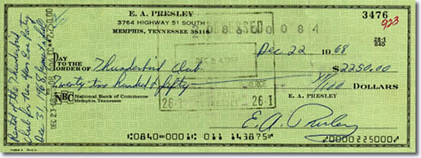 1968 Check for New Years Eve Party