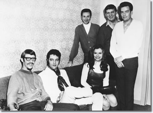 Elvis Presley with Jeannie C. Riley and her band : Ferbruary 6, 1969 : Flamingo Hotel, Las Vegas, NV.