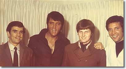 Chris Ellis, Elvis Presley, Tom Jones's drummer and Tom Jones.