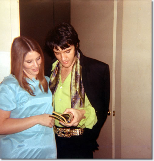 Elvis Presley backstage with fans in Las Vegas | February 18,
