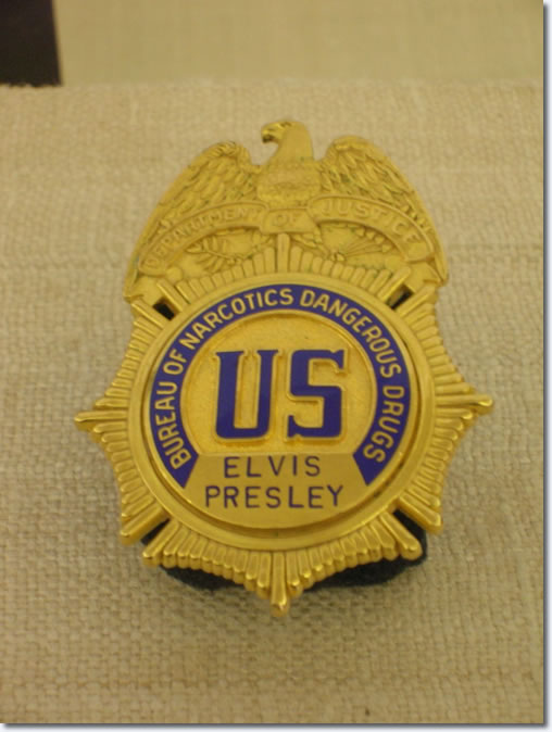 Elvis Presley's Badge - Bureau of Narcotics and Dangerous Drugs