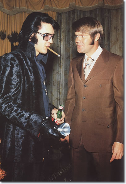 Elvis Presley and Glen Campbell at George Klein's wedding, December 5, 1970